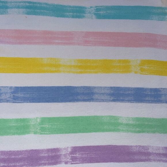 Kim Rogers perfectly Soft pastel color striped XXL 100% Cotton Tee Shirt NWOT - Picture 4 of 10